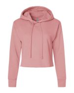 Next Level 9384 - Women's Laguna Sueded Raw Edge Crop Hoodie Sweatshirt - Image 3
