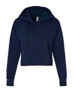Next Level 9384 - Women's Laguna Sueded Raw Edge Crop Hoodie Sweatshirt - Image 6