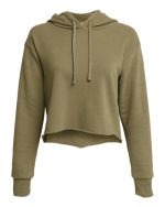 Next Level 9384 - Women's Laguna Sueded Raw Edge Crop Hoodie Sweatshirt - Image 7
