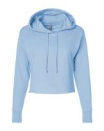 Next Level 9384 - Women's Laguna Sueded Raw Edge Crop Hoodie Sweatshirt - Image 8
