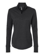 Adidas A555 - Women's 3-Stripe Quarter-Zip Sweater Pullover - Image 2