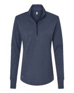 Adidas A555 - Women's 3-Stripe Quarter-Zip Sweater Pullover - Image 3