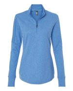 Adidas A555 - Women's 3-Stripe Quarter-Zip Sweater Pullover - Image 4