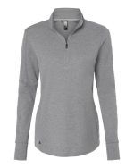 Adidas A555 - Women's 3-Stripe Quarter-Zip Sweater Pullover - Image 5