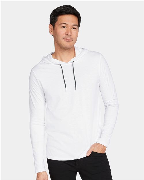 10653_fm Gildan 987 - Unisex Softstyle® Lightweight Hooded Long Sleeve T-Shirt - Image 1
