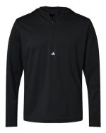 Adidas A596 - Men's Lightweight Quarter-Zip Hooded Pullover - Image 2
