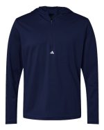 Adidas A596 - Men's Lightweight Quarter-Zip Hooded Pullover - Image 3
