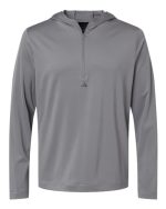 Adidas A596 - Men's Lightweight Quarter-Zip Hooded Pullover - Image 4