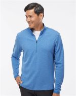 Adidas A554 - Men's 3-Stripe Quarter-Zip Sweater Pullover