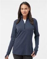 Adidas A555 - Women's 3-Stripe Quarter-Zip Sweater Pullover