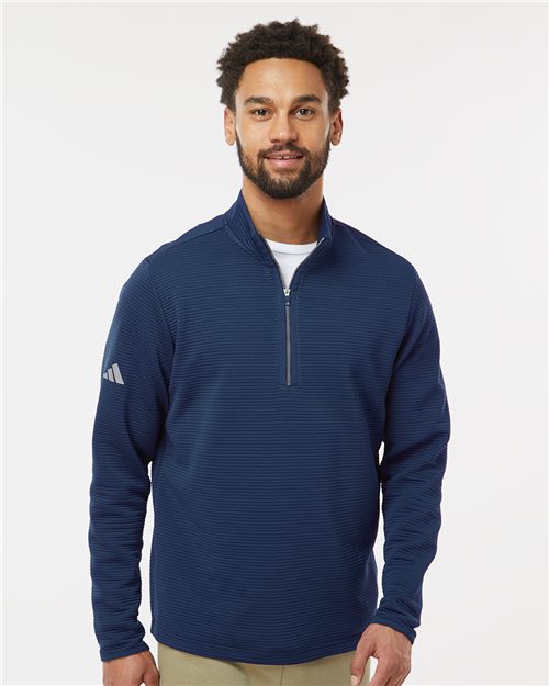 11626_fm Adidas A588 - Men's Spacer Quarter-Zip Pullover - Image 1