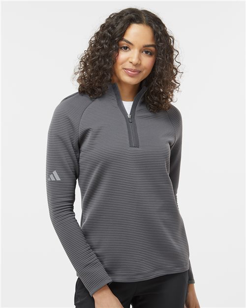 11627_fm Adidas A589 - Women's Spacer Quarter-Zip Pullover - Image 1
