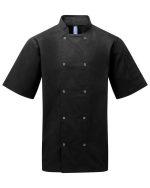 Artisan Collection by Reprime RP664 - Unisex Ten Studded Front Short Sleeve Chef Coat - Image 2