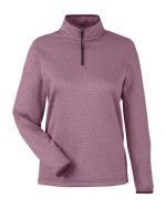 CORE365 CE73W - Women's Venture Heathered Stripe Quarter-Zip Pullover - Image 3