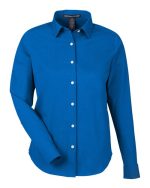 Devon & Jones DG505W - Women's CrownLux Performance® Spencer Poplin Dress Shirt - Image 2