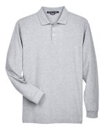 Devon & Jones D110 - Men's Pima Piqué Long Sleeve Polo - Image 3