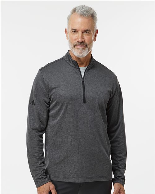11960_fm Adidas A593 - Men's Space Dyed Quarter-Zip Pullover - Image 1