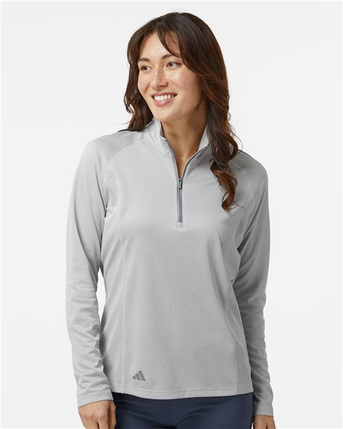 11961_fm Adidas A594 - Women's Space Dyed Quarter-Zip Pullover - Image 1