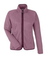 CORE365 CE72W - Women's Venture Heathered Stripe Full-Zip - Image 3