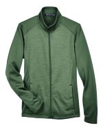 Devon & Jones DG796W - Women's Newbury Colorblock Mélange Fleece Full-Zip Jacket - Image 3