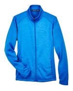 Devon & Jones DG796W - Women's Newbury Colorblock Mélange Fleece Full-Zip Jacket - Image 4