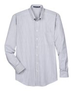 Devon & Jones D645 - Men's Crown Collection® Banker Stripe Woven Dress Shirt - Image 5