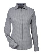 Devon & Jones DG535W - Women's CrownLux Performance® Tonal Mini Check Woven Dress Shirt - Image 3