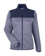 CORE365 CE74W - Women's Venture Heathered Stripe Hybrid Jacket - Image 3