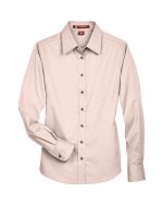 Harriton M500W - Women's Easy Blend™ Long Sleeve Twill Dress Shirt with Stain-Release - Image 3