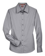 Harriton M500W - Women's Easy Blend™ Long Sleeve Twill Dress Shirt with Stain-Release - Image 4