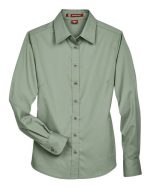 Harriton M500W - Women's Easy Blend™ Long Sleeve Twill Dress Shirt with Stain-Release - Image 5