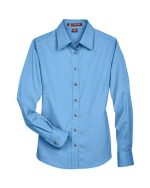 Harriton M500W - Women's Easy Blend™ Long Sleeve Twill Dress Shirt with Stain-Release - Image 8