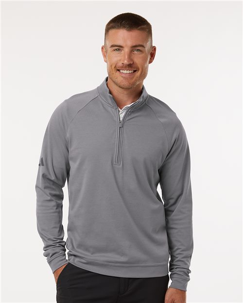 12205_fm Adidas A598 - Men's Club Quarter-Zip Pullover - Image 1