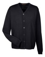 Harriton M425 - Men's Pilbloc™ V-Neck Button Cardigan Sweater - Image 2
