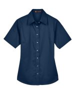 Harriton M500SW - Women's Easy Blend™ Short Sleeve Twill Dress Shirt with Stain-Release - Image 4