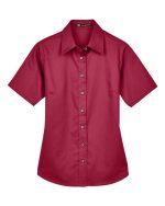Harriton M500SW - Women's Easy Blend™ Short Sleeve Twill Dress Shirt with Stain-Release - Image 7