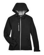 North End 78166 - Women's Prospect Two-Layer Fleece Bonded Soft Shell Hooded Jacket - Image 2