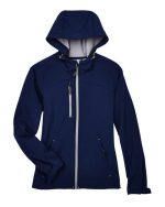 North End 78166 - Women's Prospect Two-Layer Fleece Bonded Soft Shell Hooded Jacket - Image 3