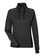 North End NE200W - Women's Rhythm Waffle Cross-Neck Pullover - Image 2