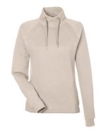 North End NE200W - Women's Rhythm Waffle Cross-Neck Pullover - Image 5