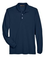 Harriton M265L - Men's Easy Blend™ Long Sleeve Polo - Image 4