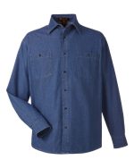 Harriton M540 - Unisex Denim Shirt Jacket - Image 2