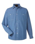 Harriton M540 - Unisex Denim Shirt Jacket - Image 3