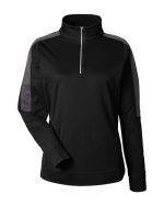 CORE365 CE404W - Women's Market Snag Protect Mesh Colorblock Quarter-Zip Pullover - Image 2
