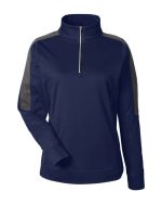 CORE365 CE404W - Women's Market Snag Protect Mesh Colorblock Quarter-Zip Pullover - Image 4