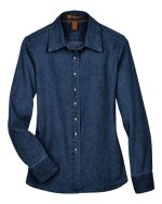 Harriton M550W - Women's Denim Shirt - Image 2