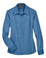 Harriton M550W - Women's Denim Shirt - Image 3