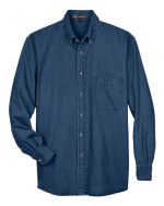 Harriton M550T - Men's Tall Denim Shirt - Image 2