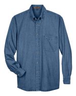 Harriton M550T - Men's Tall Denim Shirt - Image 3