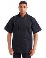 Artisan Collection by Reprime RP664 - Unisex Ten Studded Front Short Sleeve Chef Coat